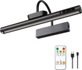 Dimmable Cordless Picture Light with Controller and Timer, Rechargeable Battery Wall Sconce for Wall Pictures, Gallery Artwork, Paintings, Portraits, Dartboards (Black)