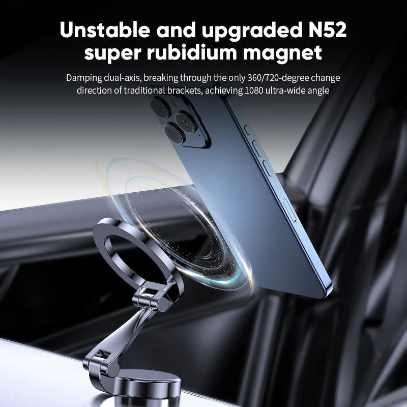 360° Foldable Magnetic Car Phone Mount