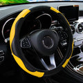 Carbon Fiber PU Leather Steering Wheel Cover