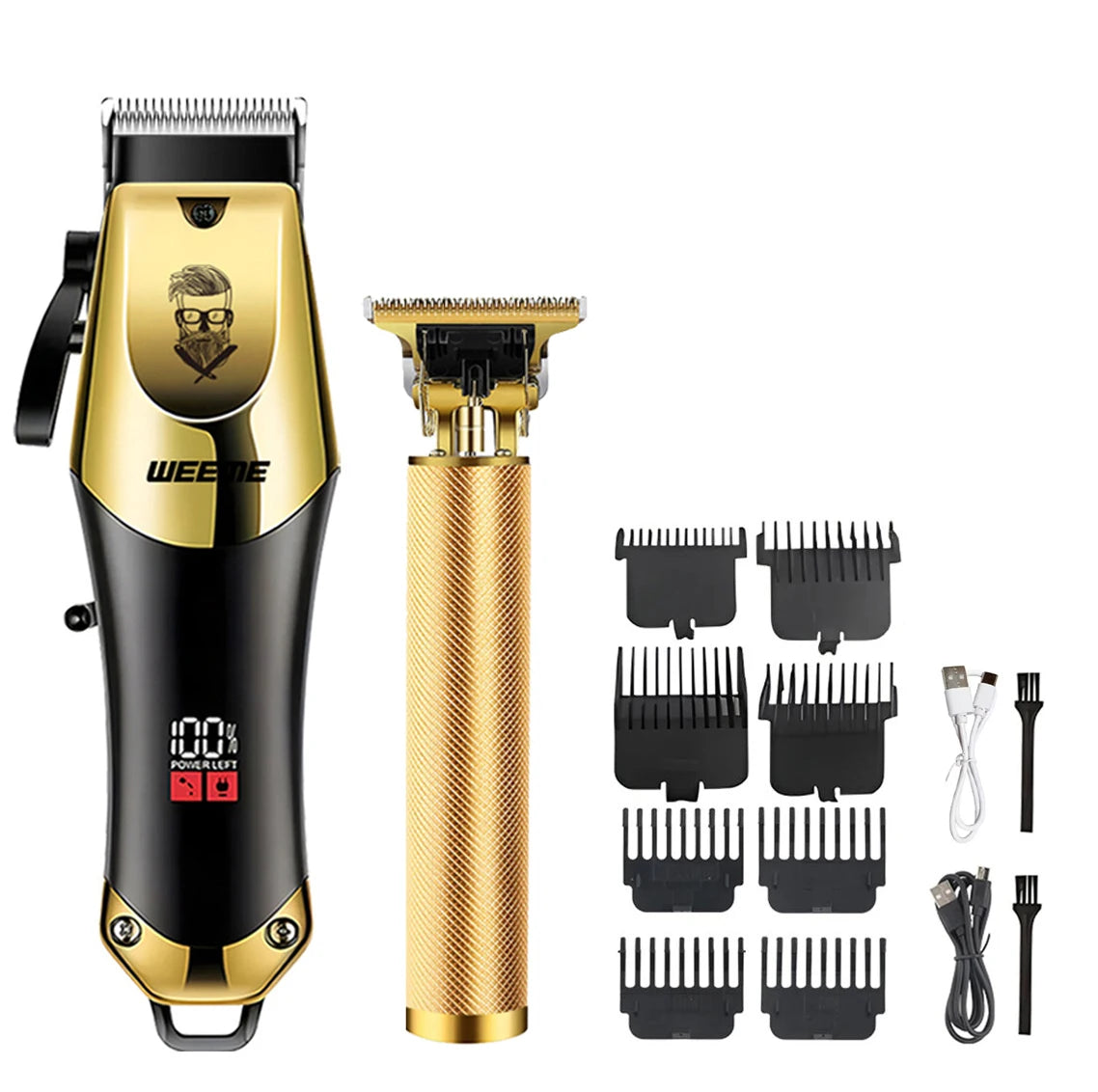T9 Vintage Electric Hair Clipper & Beard Trimmer – Rechargeable Kit