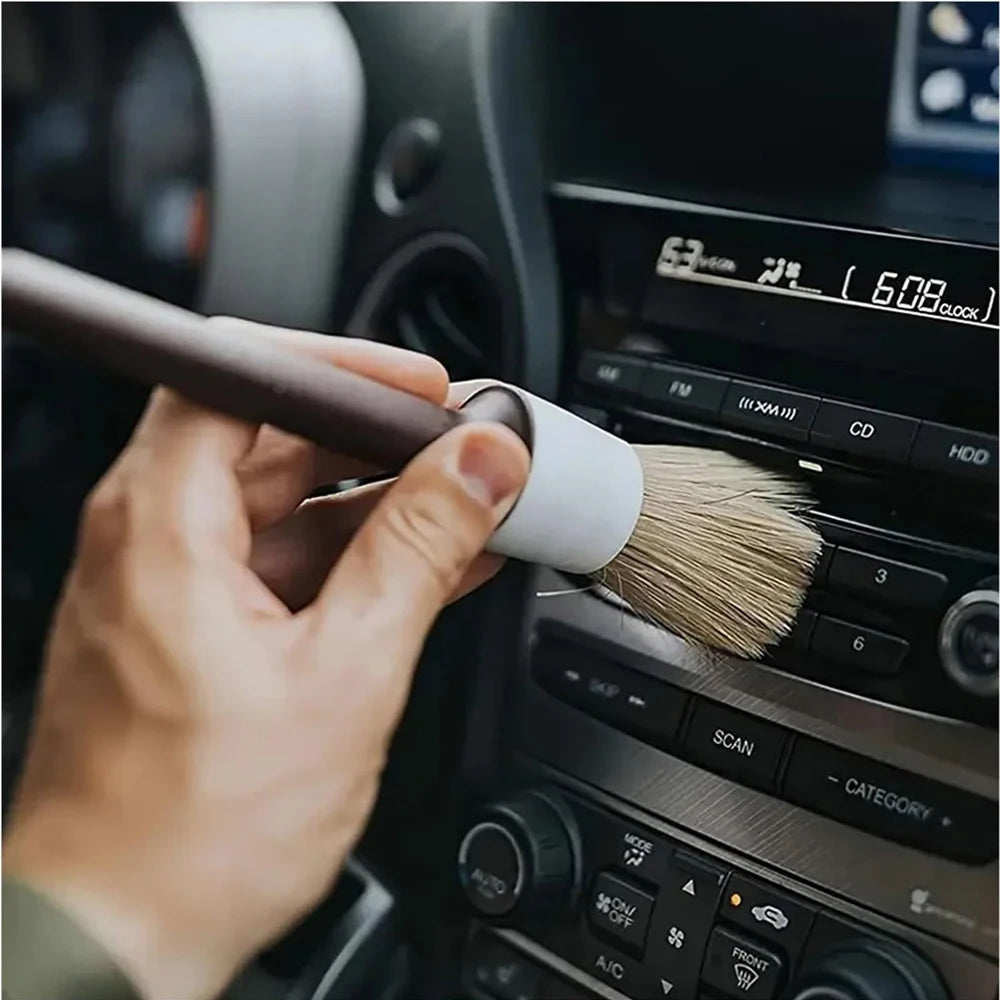 3-Piece Boar Hair Car Detail Brush Set
