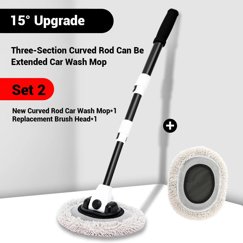 Telescoping Car Wash Brush – Chenille Mop with Long Handle