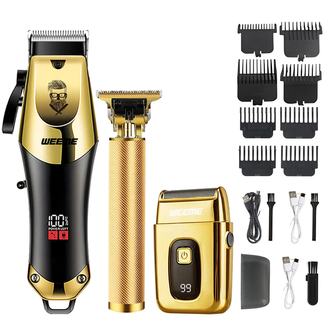 T9 Vintage Electric Hair Clipper & Beard Trimmer – Rechargeable Kit