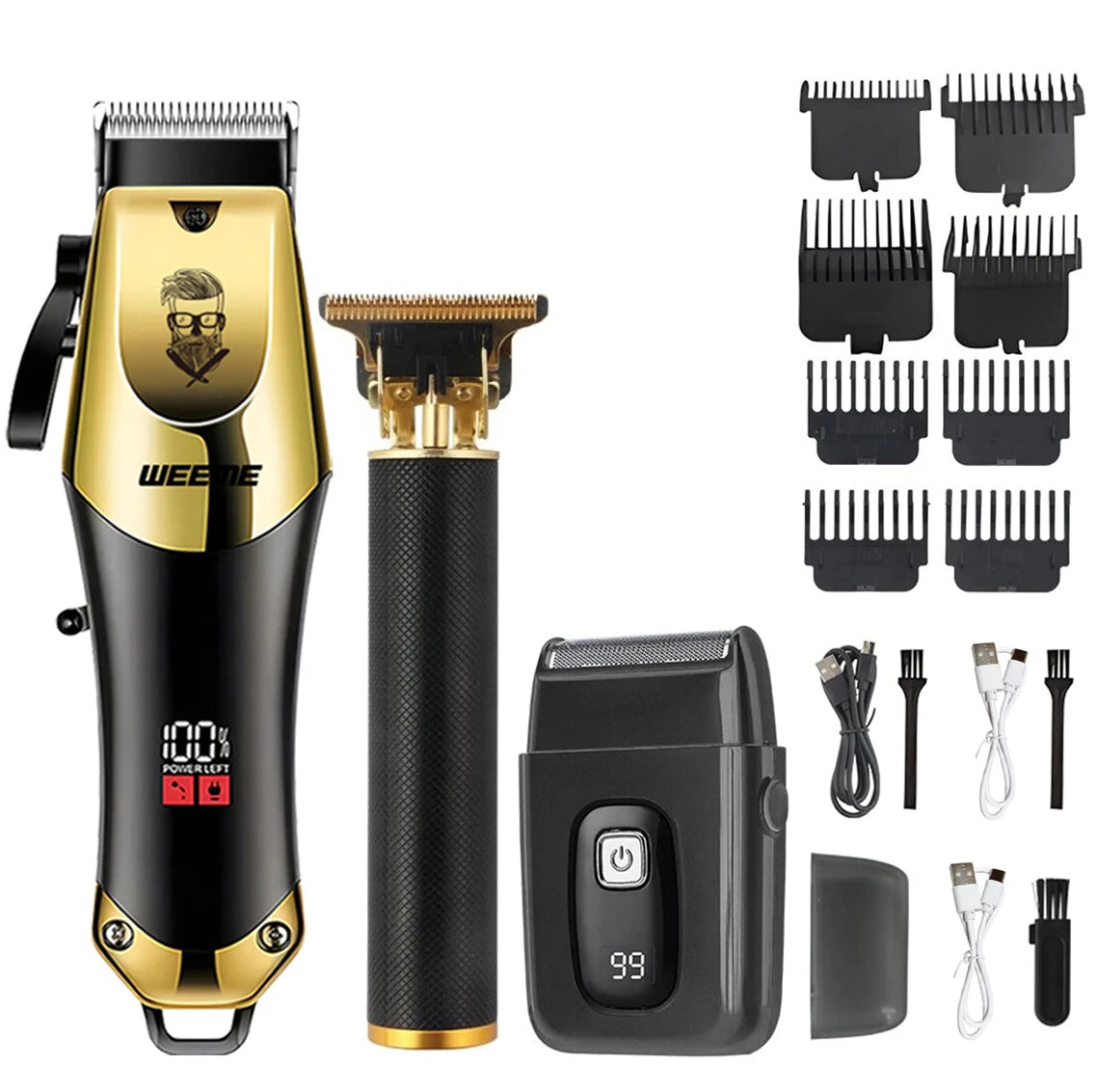T9 Vintage Electric Hair Clipper & Beard Trimmer – Rechargeable Kit